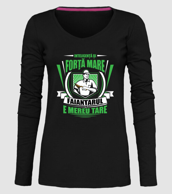 Inteligență și forță mare, faianțarul e mereu tare model negru pe tricou