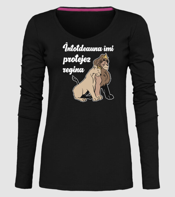 Întotdeauna îmi protejez regina model negru pe tricou