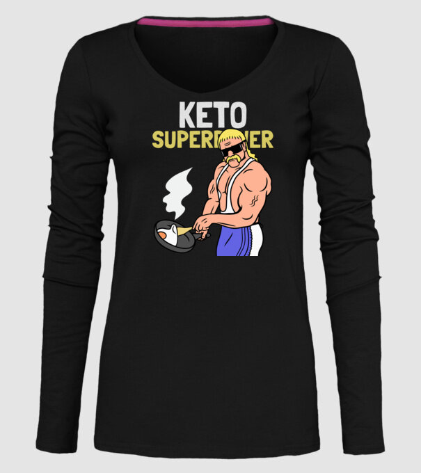 KETO SUPERPOWER model negru pe tricou