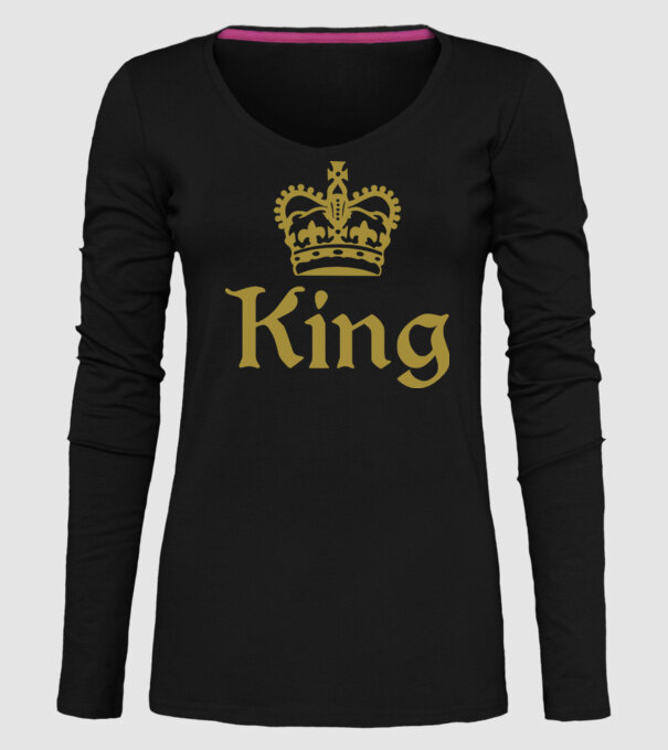 King model negru pe tricou