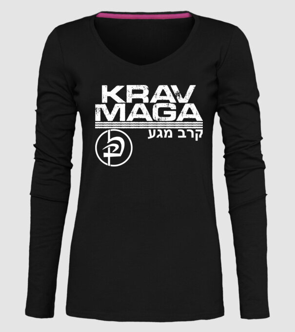 Krav Maga model negru pe tricou