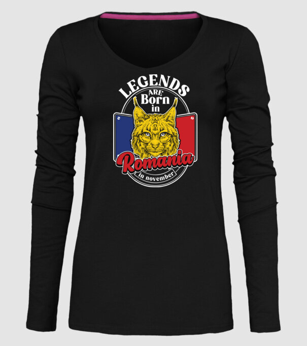 Legends are born in România november model negru pe tricou