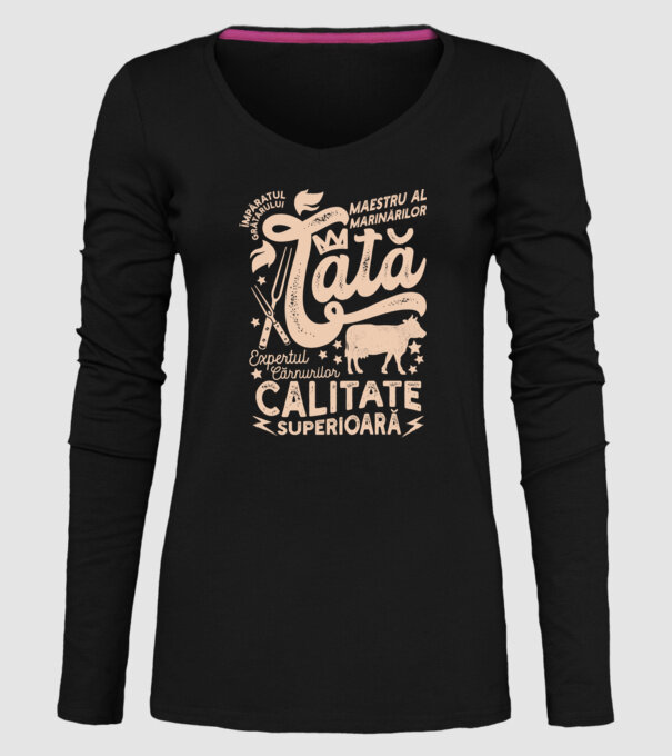 Împăratul grătarului, maestru al marinărilor, expertul cărnurilor - tată - Calitate superioară model negru pe tricou