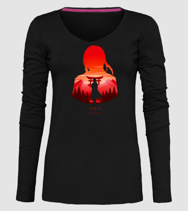 Makima model negru pe tricou