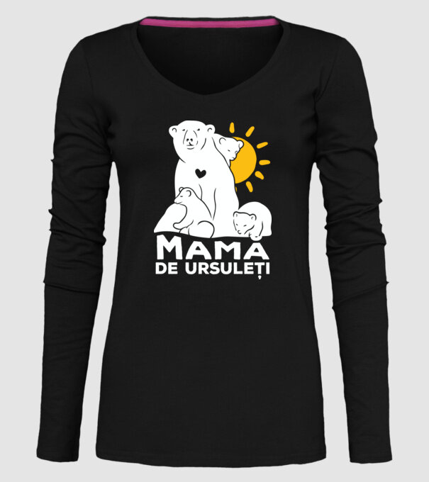 Minunată mamă de ursuleți model negru pe tricou