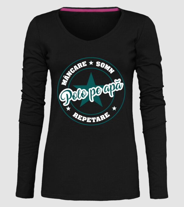 mâncare somn repetare POLO PE APĂ model negru pe tricou