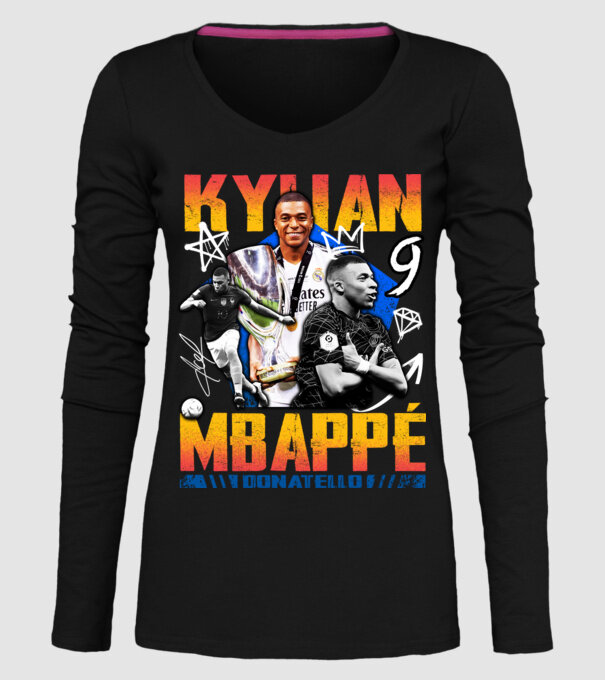 Mbappé tribute model negru pe tricou