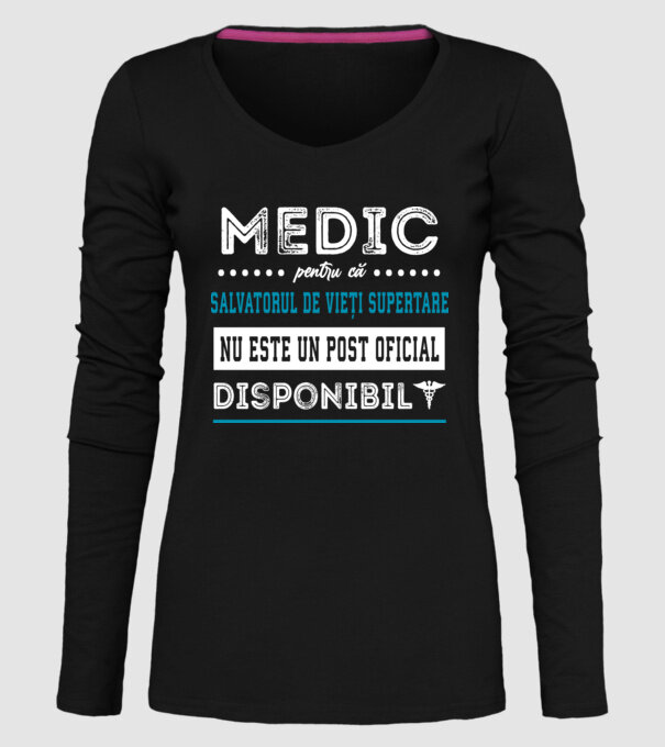 MEDIC: pentru că salvatorul de vieți supertare nu este un post oficial disponibil model negru pe tricou