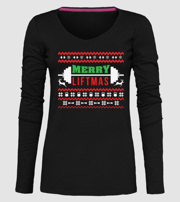 Merry liftmas 2 model negru pe tricou
