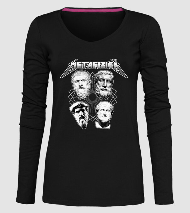 metafizică model negru pe tricou