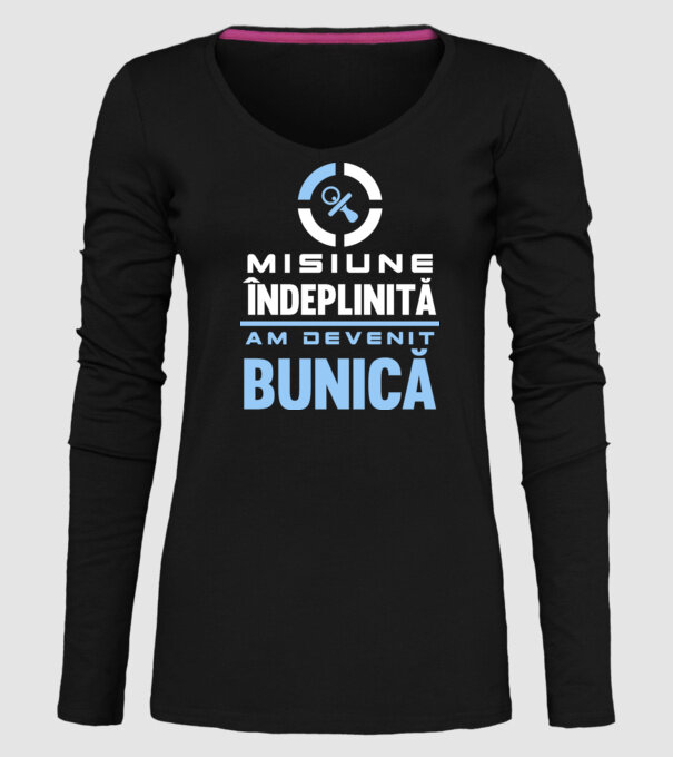 Misiune îndeplinită - am devenit bunică model negru pe tricou