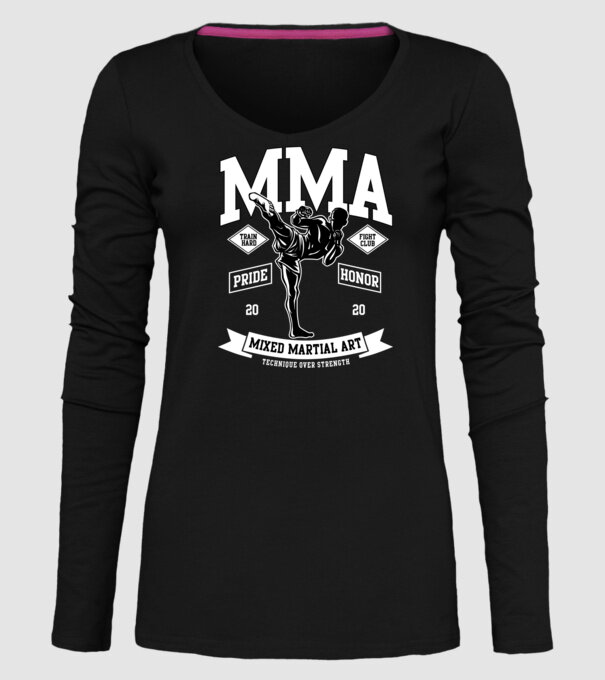 MMA model negru pe tricou