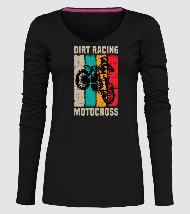 motocross model negru pe tricou