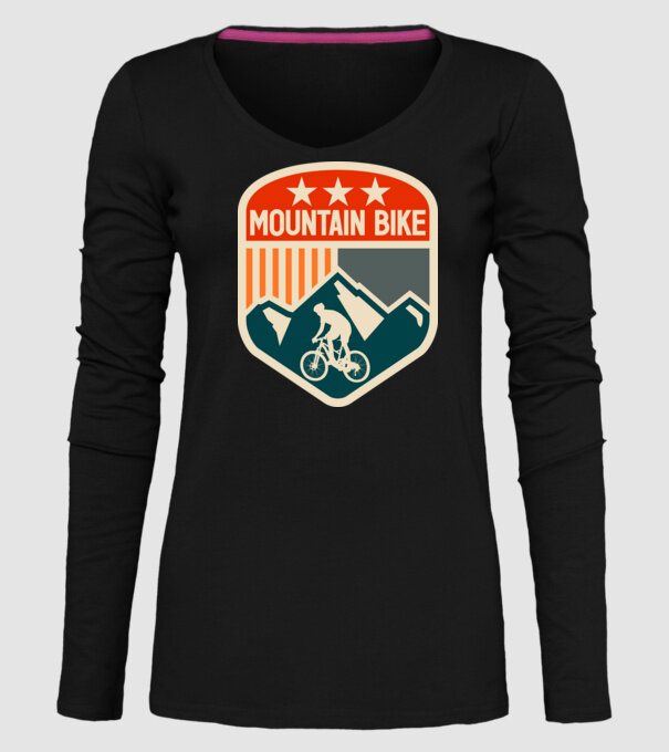 Mountain Bike model negru pe tricou