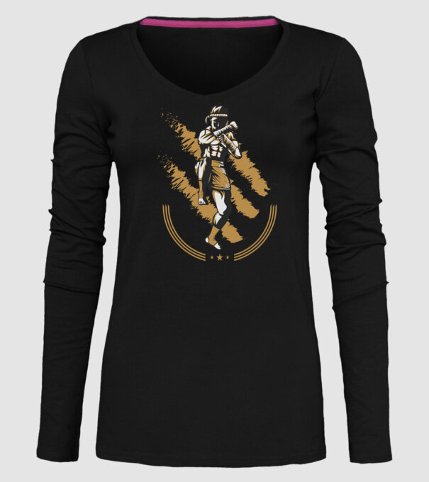 Muay Thai 2 model negru pe tricou