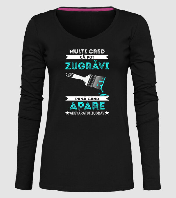 Mulți cred că pot zugrăvi până când apare adevăratul zugrav model negru pe tricou