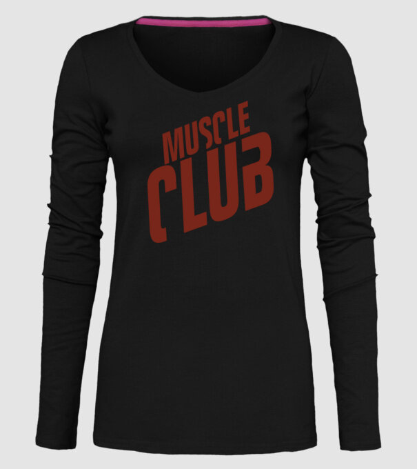 Muscle Club model negru pe tricou