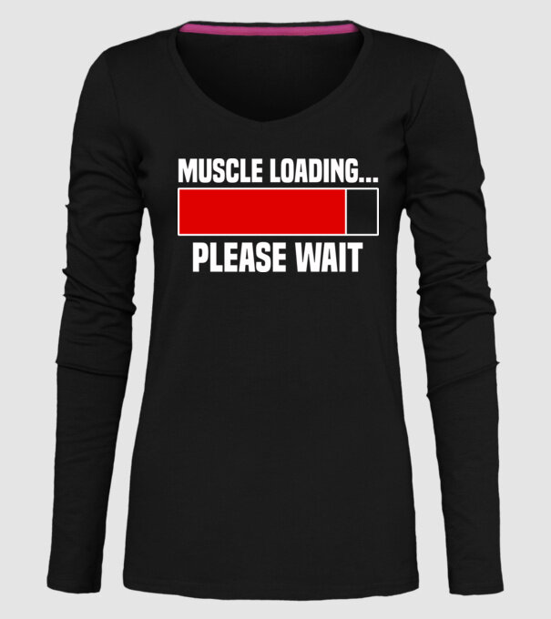 Muscle loading model negru pe tricou