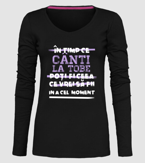 în timp ce cânți la tobe poți fi ceea ce vrei să fii - în acel moment model negru pe tricou