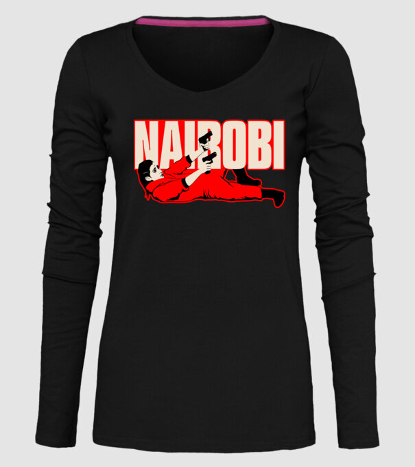 nairobi la casa de papel model negru pe tricou
