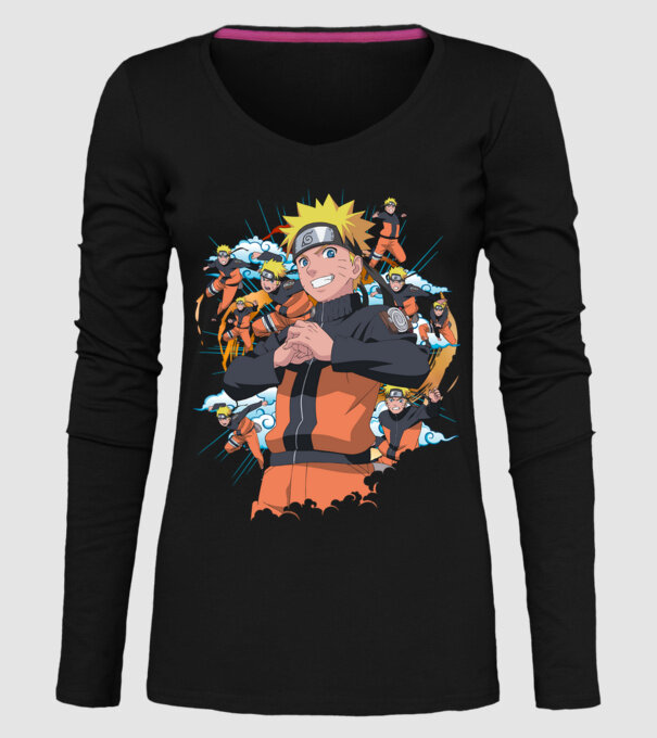 NARUTO model negru pe tricou