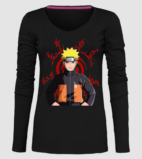 NARUTO model negru pe tricou