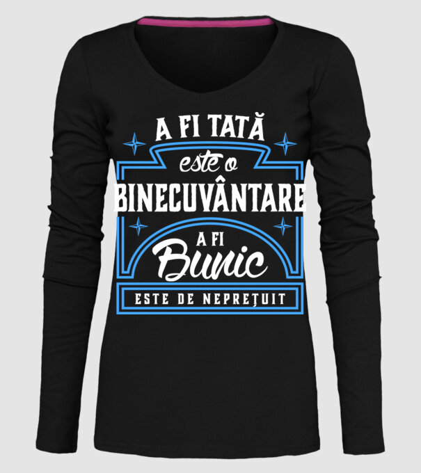 Neprețuit bunic model negru pe tricou