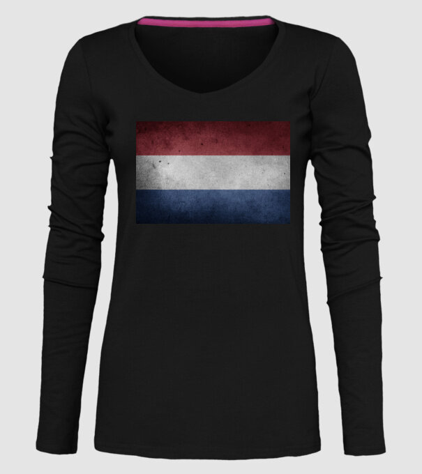 NETHERLANDS model negru pe tricou