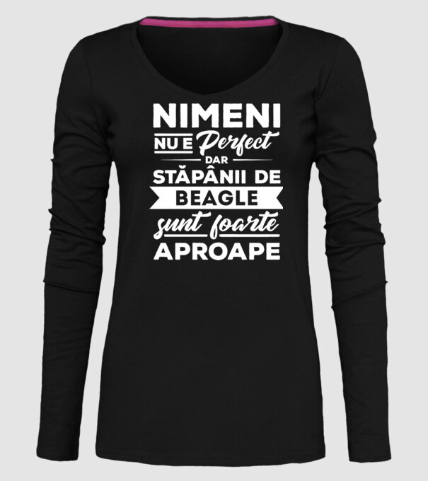 nimeni nu e perfect, dar stăpânii de beagle sunt foarte aproape model negru pe tricou