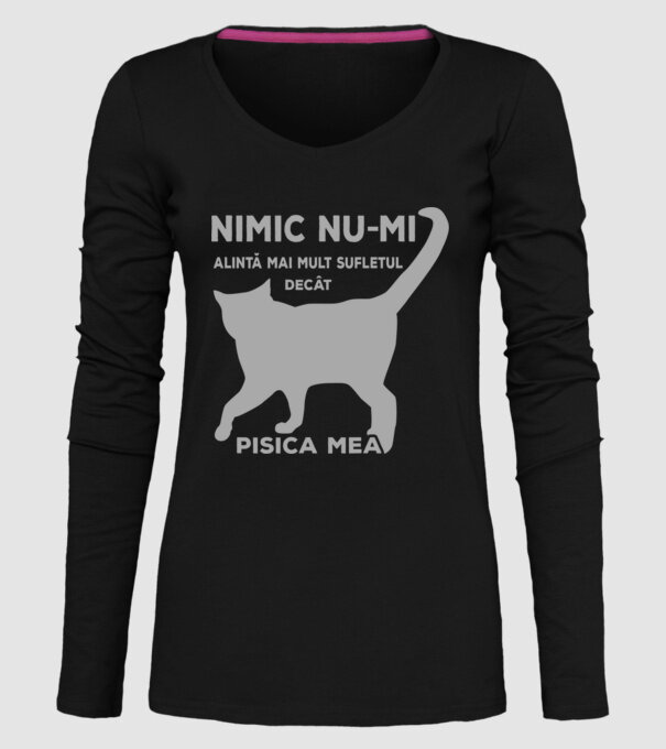 Nimic nu-mi alintă mai mult sufletul decât pisica mea model negru pe tricou