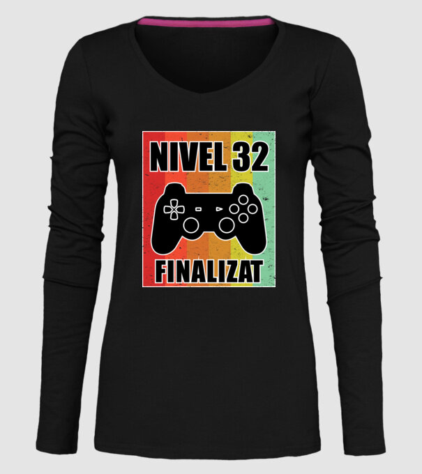 Nivel 32 finalizat model negru pe tricou