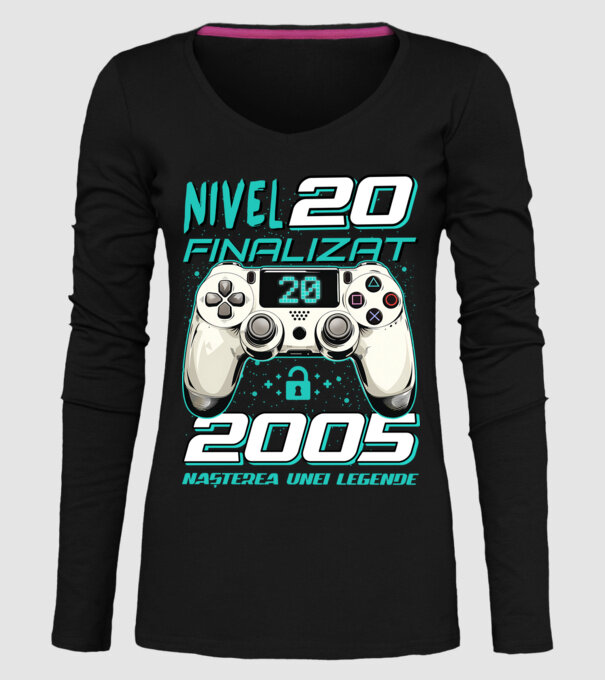 Nivel finalizat 20 2005 model negru pe tricou