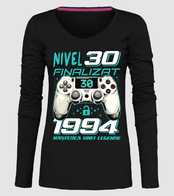 Nivel finalizat 30 1995 model negru pe tricou