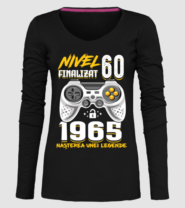 Nivel Finalizat 60 model negru pe tricou