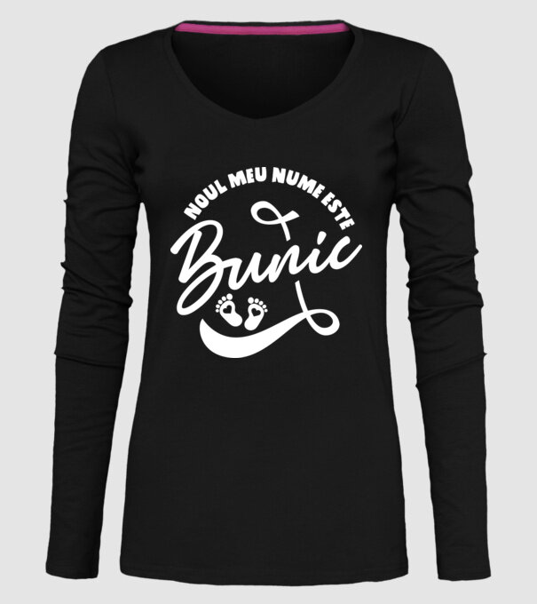 Noul meu nume este Bunic model negru pe tricou