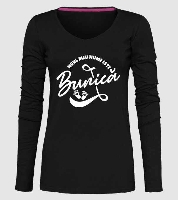 Noul meu nume este Bunică model negru pe tricou