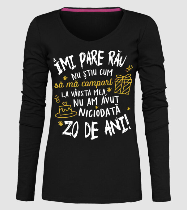 Nu am avut niciodată 20 de ani model negru pe tricou