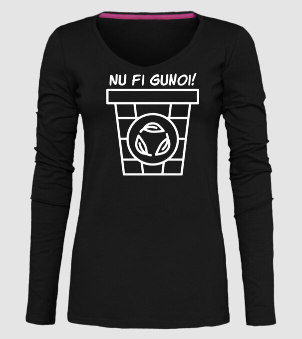 Nu fi gunoi model negru pe tricou