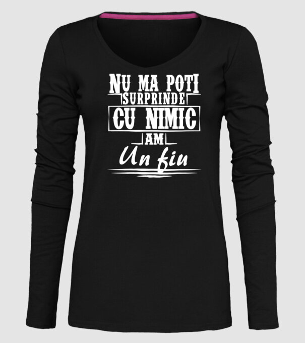 Nu mă poți surprinde cu nimic, am un fiu model negru pe tricou