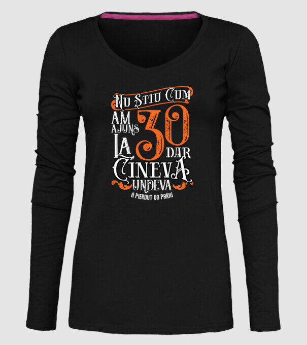 Nu știu cum am ajuns la 30, dar cineva, undeva, a pierdut un pariu model negru pe tricou