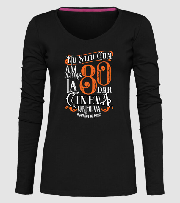 Nu știu cum am ajuns la 80, dar cineva, undeva, a pierdut un pariu model negru pe tricou