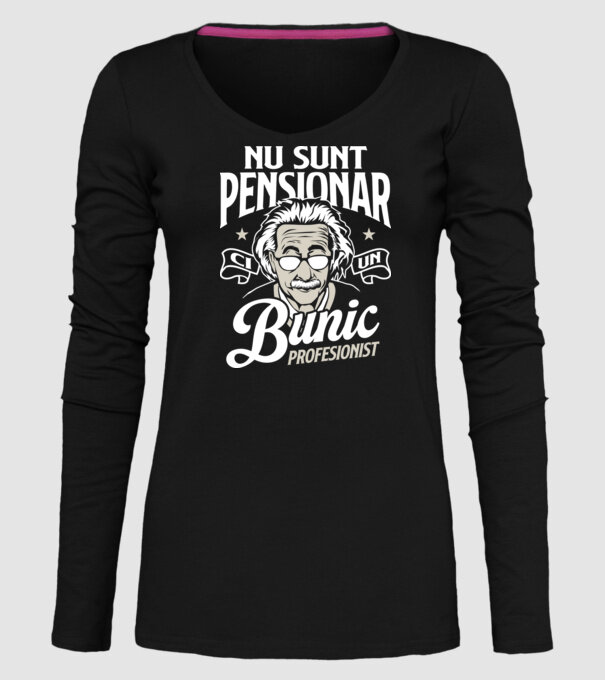 Nu sunt pensionar, ci un bunic profesionist model negru pe tricou