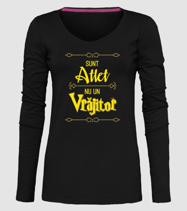 Sunt ATLET, nu un vrăjitor model negru pe tricou