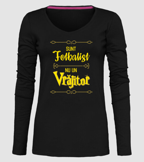sunt fotbalist, nu un vrăjitor model negru pe tricou