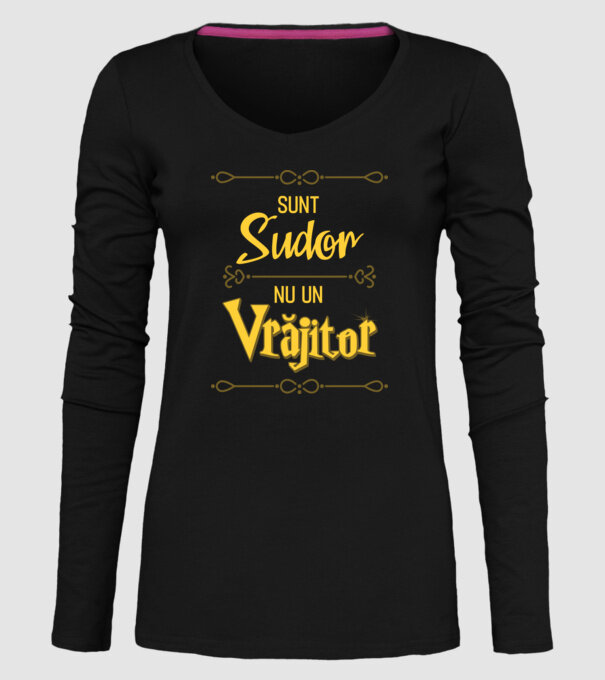 Sunt sudor, nu un vrăjitor model negru pe tricou