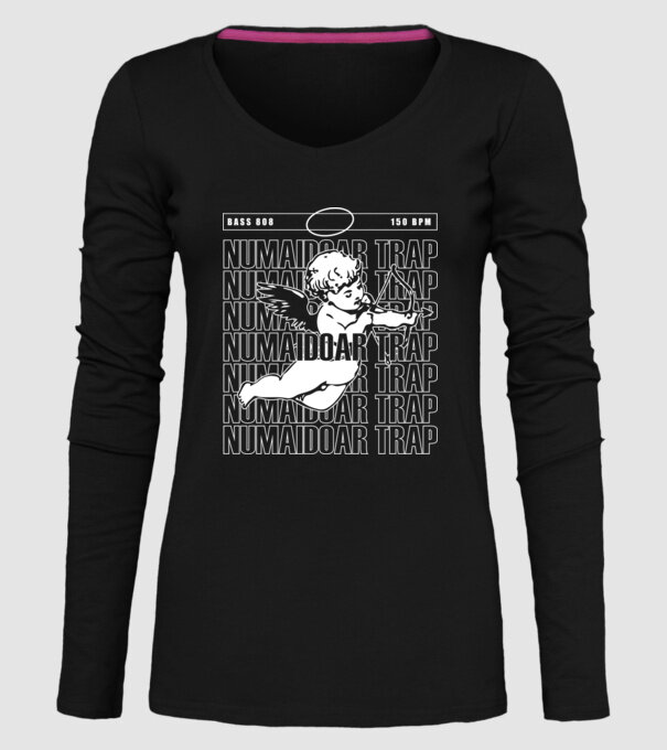 numaidoar trap model negru pe tricou