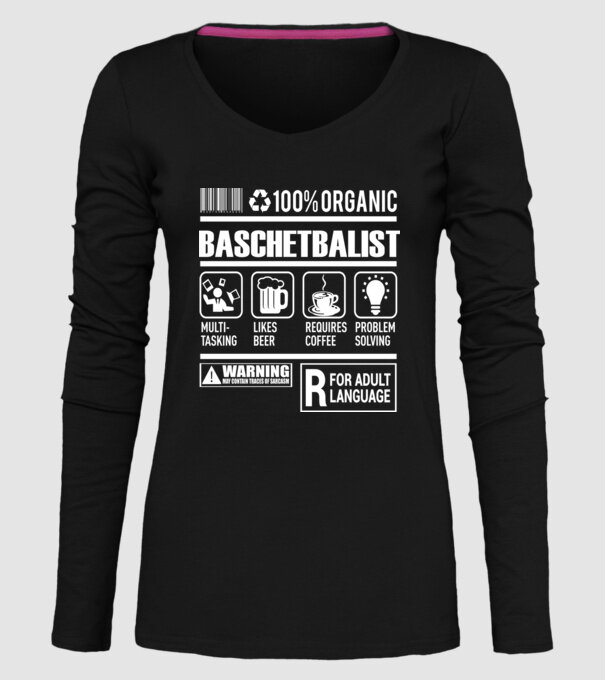 BASCHETBALIST model negru pe tricou