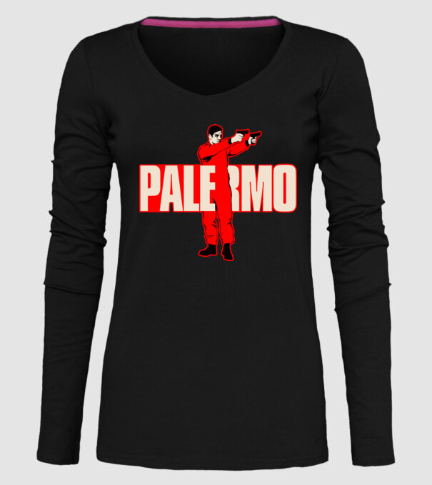 palermo la casa de papel model negru pe tricou
