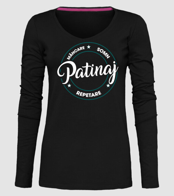 patinaj model negru pe tricou