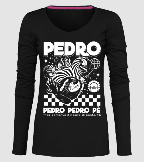 Pedro techno model negru pe tricou